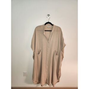 Tan Muslin Flowy Dress